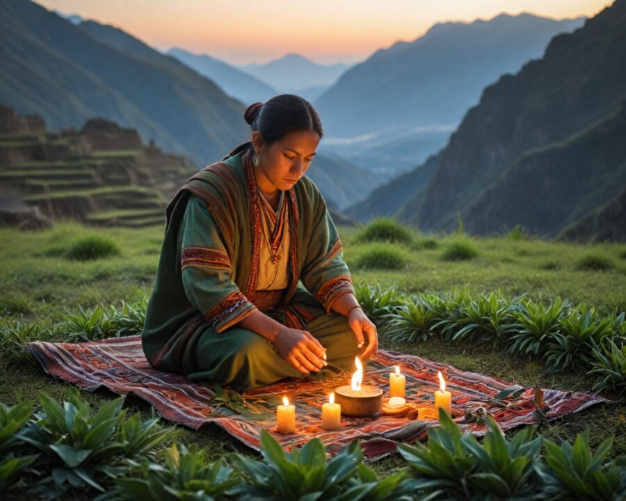 Rituales de protección espiritual con hojas de coca en Cusco