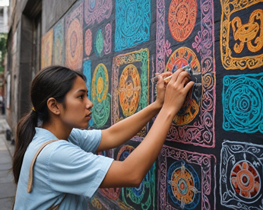 Símbolos rituales en el street art andino contemporáneo