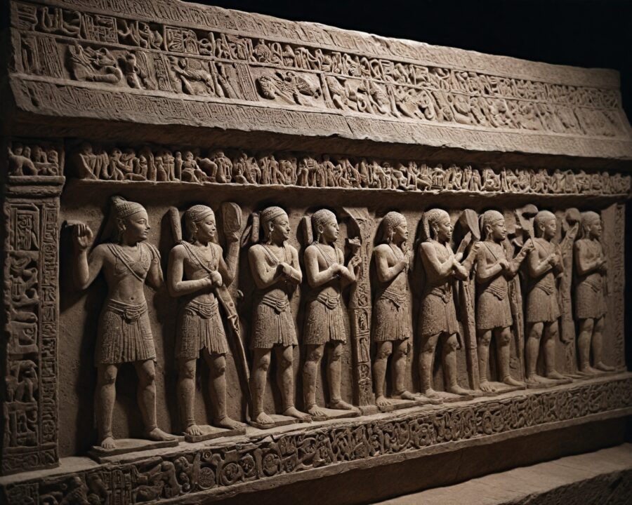 Interpretación de símbolos lunares en esculturas funerarias antiguas