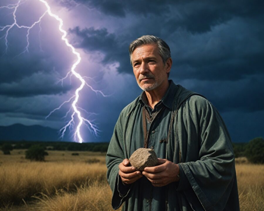 Relato sobre amuletos de piedra que protegían a pastores de rayos