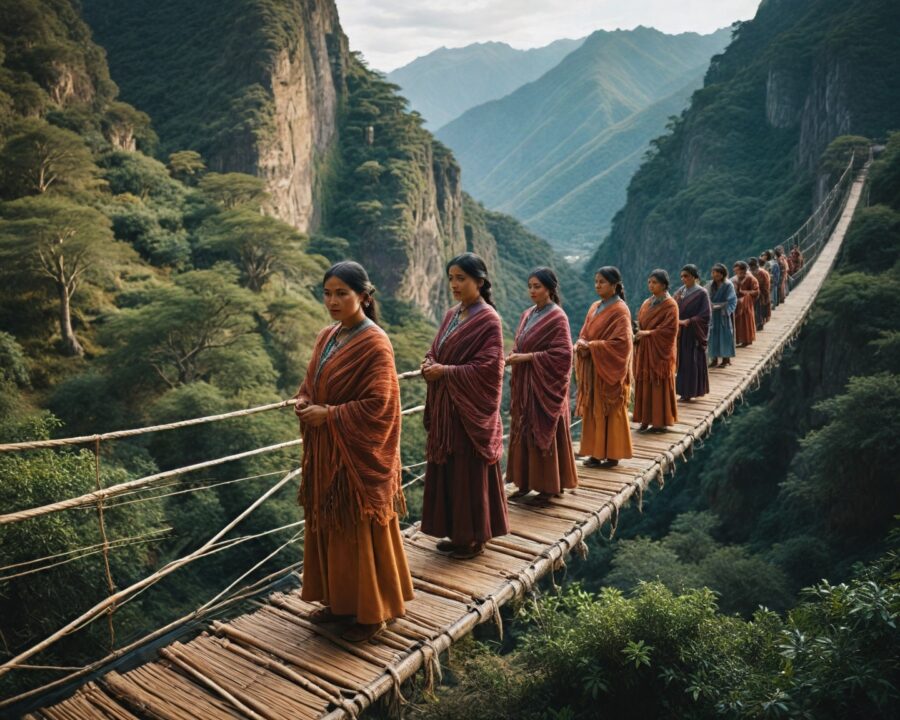 La leyenda del primer puente colgante tejido por vírgenes del sol