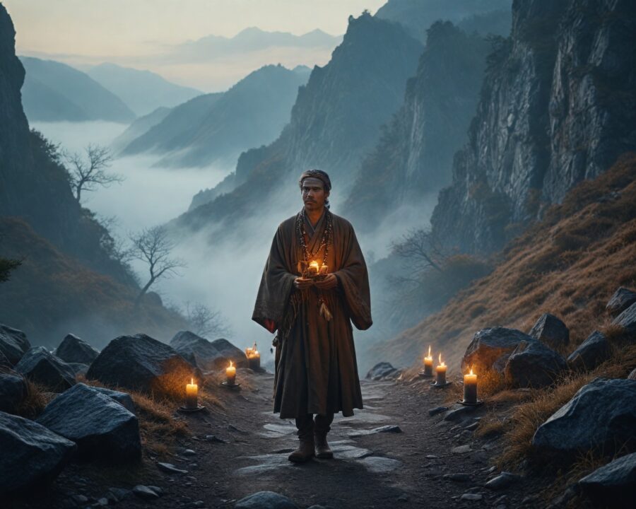 Rituales para pedir permiso al espíritu del camino antes de cruzar desfiladeros