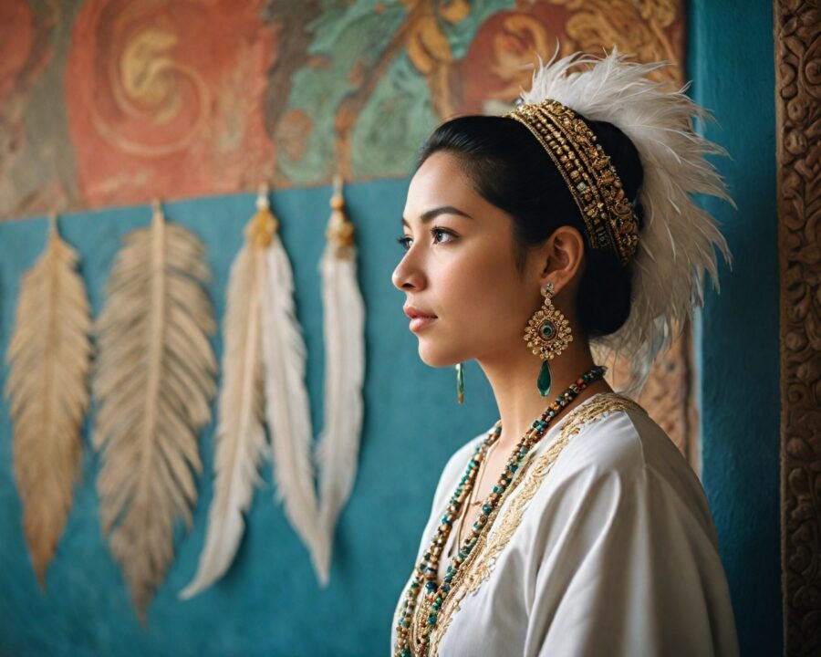 El poder ritual de los pendientes de pluma en tradiciones ancestrales