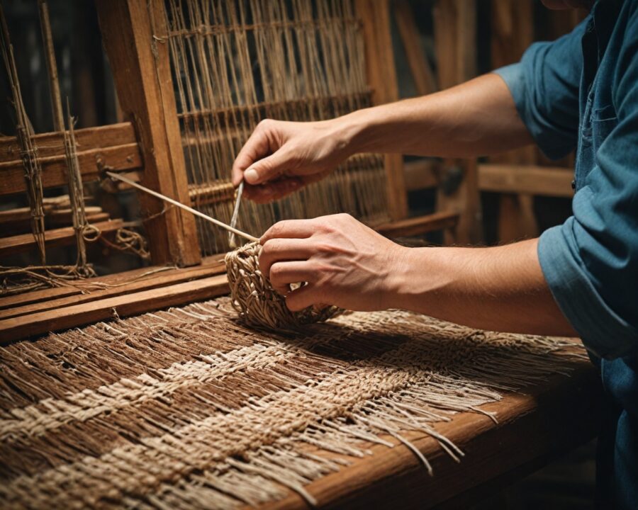 Cómo los textiles rituales envolvían mesas de despacho sagradas