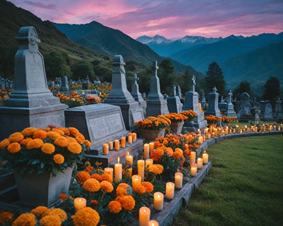 Rituales colectivos en cementerios andinos durante Todos los Santos