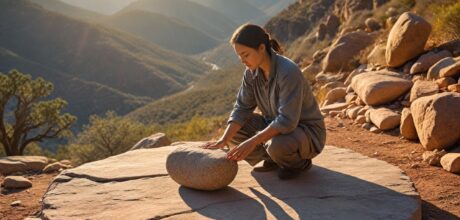 Función de las piedras grabadas en espiral en altares apacheta