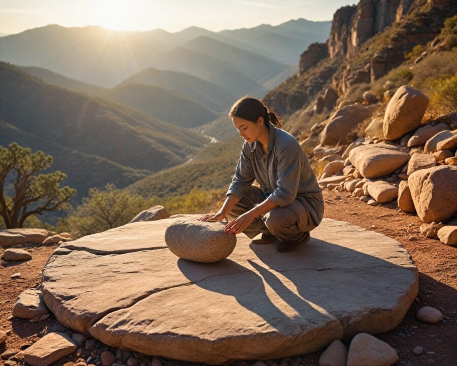 Función de las piedras grabadas en espiral en altares apacheta