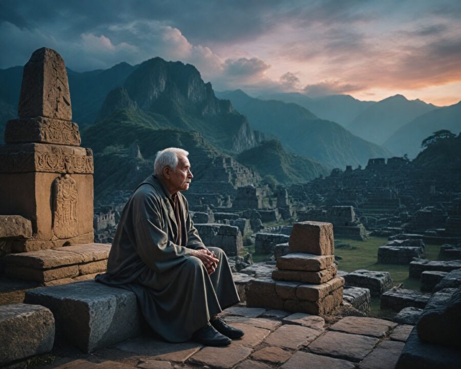 Relato de un anciano que conversa con fantasmas incas en ruinas