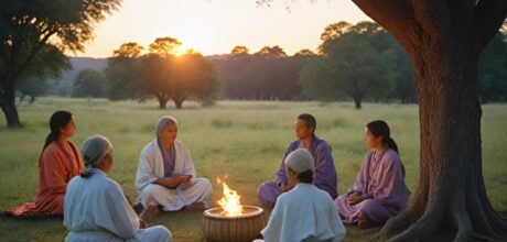 Ceremonias de sanación emocional con cantos y tambores ancestrales