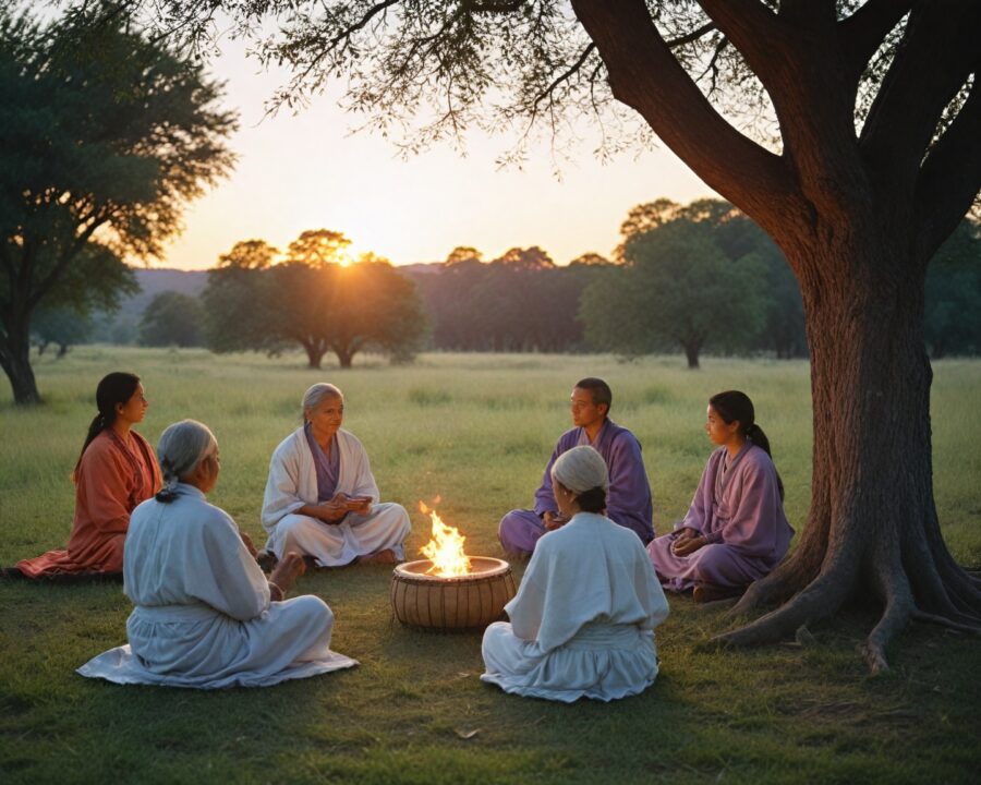 Ceremonias de sanación emocional con cantos y tambores ancestrales