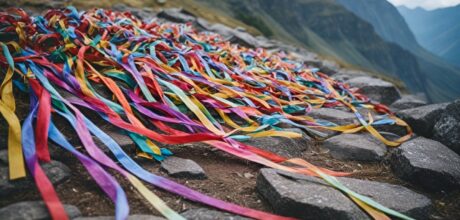 Significado de los colores en cintas rituales de apachetas