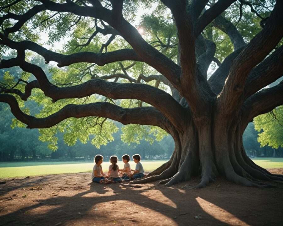El mito del árbol de sombra eterna que protege a los niños