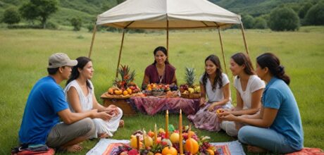 prácticas de ofrenda a la pachamama en campamentos ecológicos