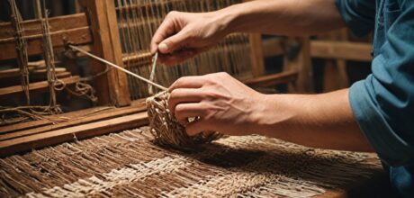 Cómo los textiles rituales envolvían mesas de despacho sagradas