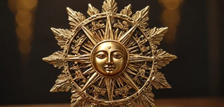 Uso de colgantes de oro con forma de sol en rituales de fertilidad