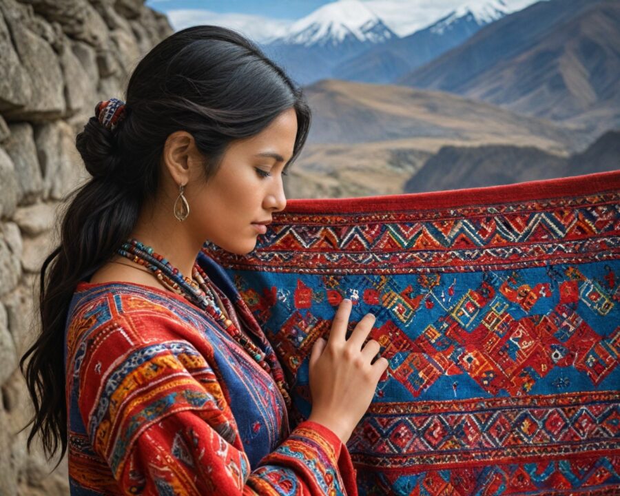 Simbolismo de serpientes en textiles sagrados andinos