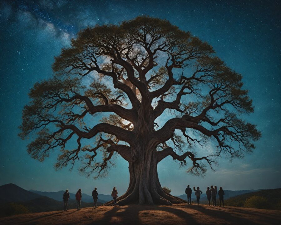 El mito del árbol cósmico: conexión entre mundos sagrados