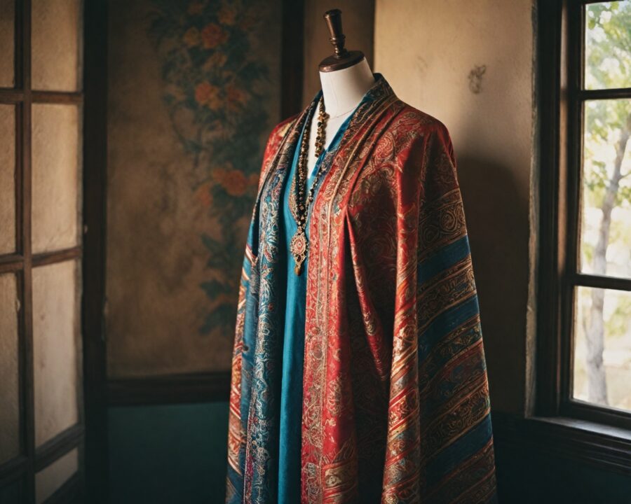 Significado espiritual de las bandas multicolores en trajes ancestrales